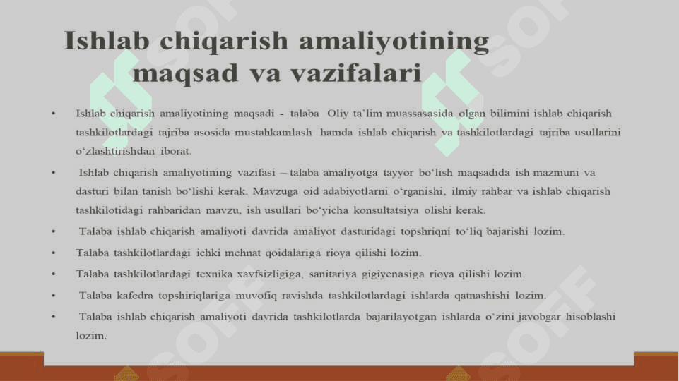 Ishlab chiqarish amaliyotida o’rganilgan Qoqio’tdoshlar oilasining vakillari, tasnifi va ahamiyati 3