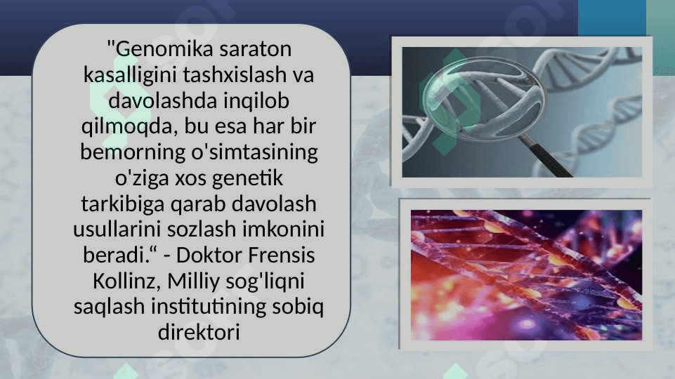 Saratonni davolashda genomikaning roli 4