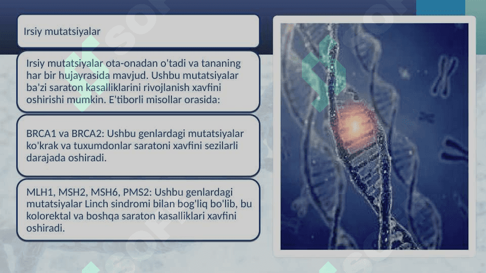 Saratonni davolashda genomikaning roli 7