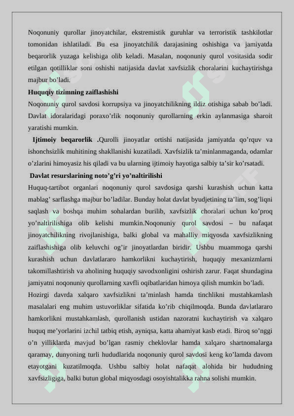 Noqonuniy qurol savdosi bilan bog'liq jinoyatlar 4