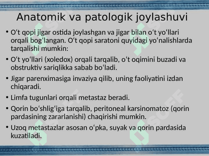 O‘t qopi saratoni 3