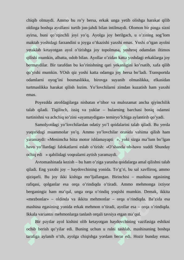 Sayohat etiketi. Turizm 7