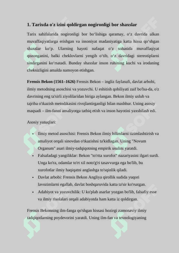 Nogironligi bor taniqli insonlar Mustaqil ish 4