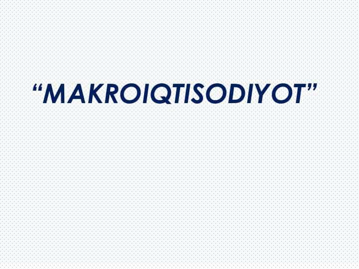 Pul bozorida muvozanat
