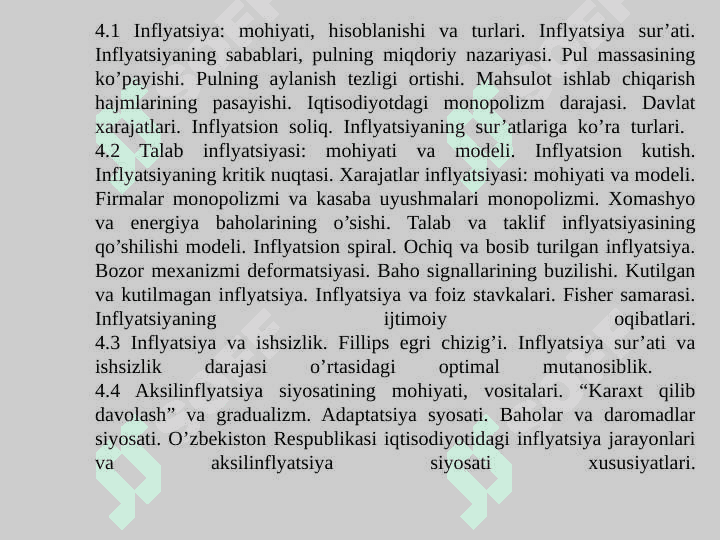 INFLYATSIYA VA INFLYATSIYAGA QARSHI SIYOSATI 2