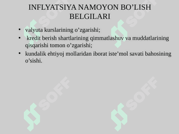 INFLYATSIYA VA INFLYATSIYAGA QARSHI SIYOSATI 6