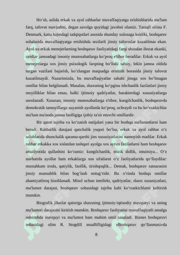 MAKTABGACHA TA'LIM TASHKILOTINING RAHBARI VA UNING FAOLIYATI 8