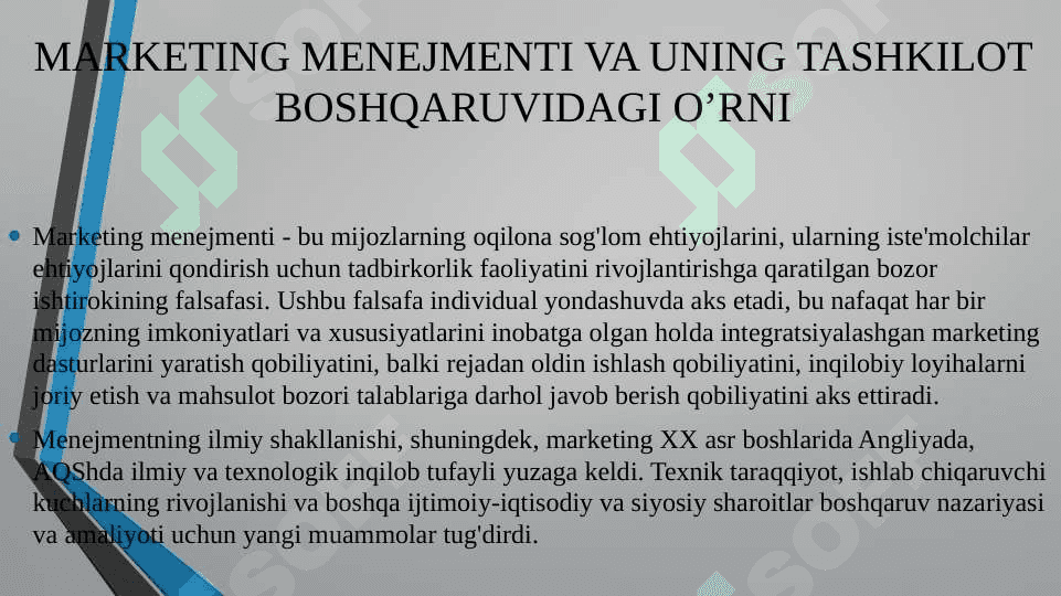 NATIJAVIYLIKKA YO‘NALTIRILGAN MARKETING MENEJMENTI 3