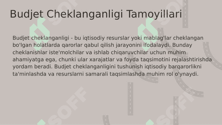 Budjet cheklanganligi va budjet tenglamasi 3