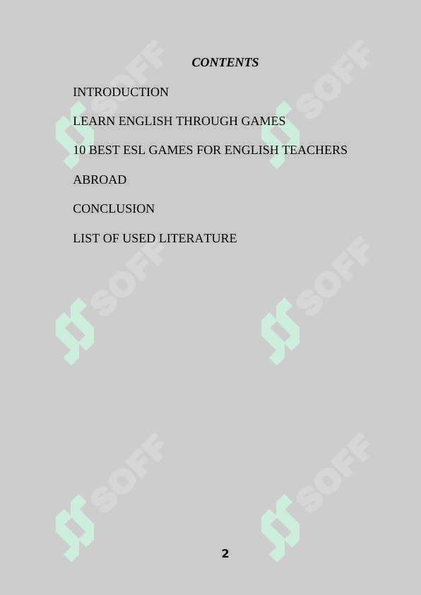 USING GAMES IN A FOREIGN LANGUAGE CLASSROOM 2