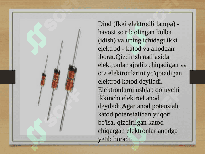Vakuumda elektr toki. Lorens kuchi 4