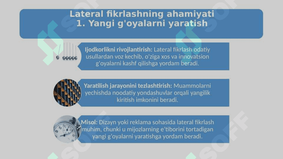 “LATERIAL FIKRLASH (LATERAL THINKING)”. 6