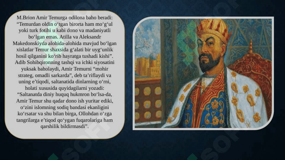 Маrsil Braunning Amur Temur haqida qarashlari 4