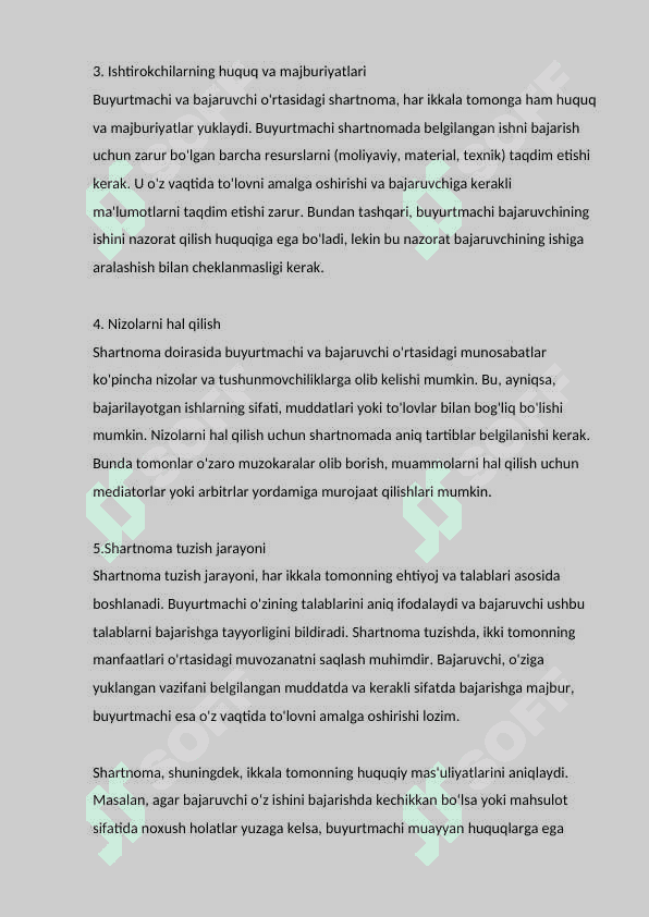 SHARTNOMA DOIRASIDA BUYURTMACHI VA BAJARUVCHI MUNOSABATLARI 3