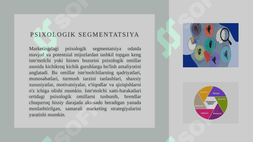 PSIXOLOGIK VA PSIXOGRAFIK SEGMENTATSIYA 2