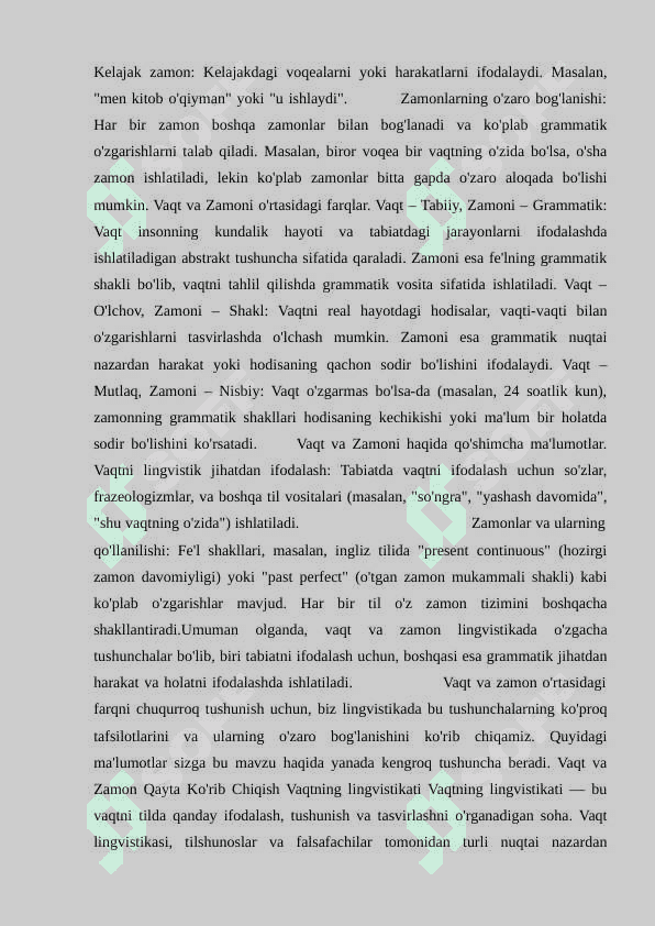 Gapning zamon kategoriyasi kurs ishi 8