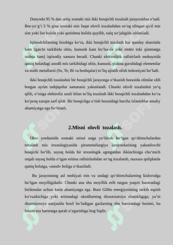 Turli tuzlarning suyuqlanmalarida va suvli eritma sodir bo’ladigan elektroliz           va korroziya jarayonlari. 3