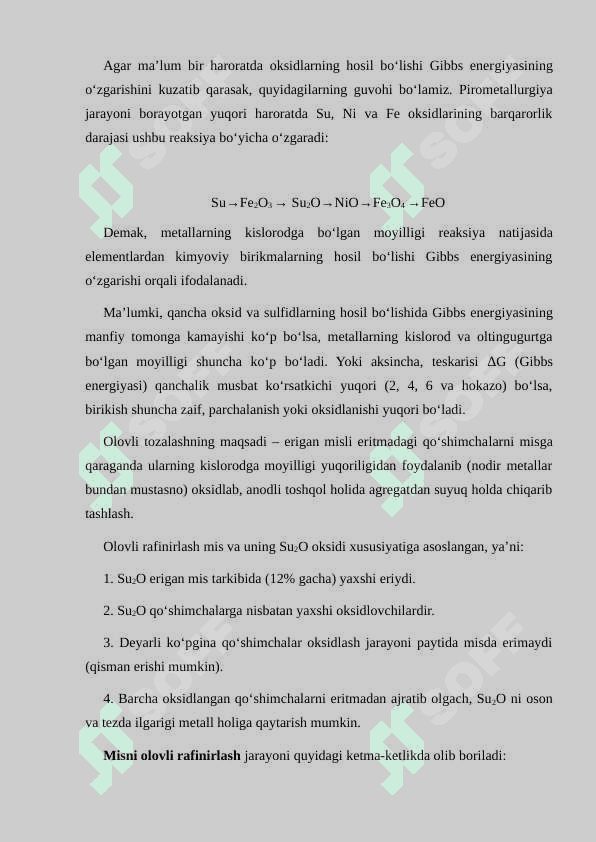 Turli tuzlarning suyuqlanmalarida va suvli eritma sodir bo’ladigan elektroliz           va korroziya jarayonlari. 4