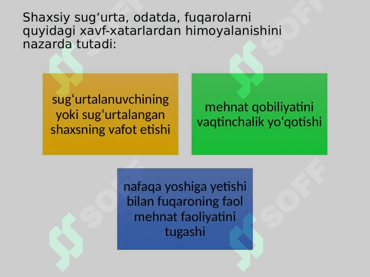 Shaxsiy sug`urta. 8