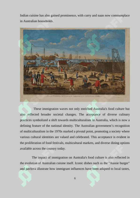 Exploring how waves of immigration have influenced Austalia`s food 6