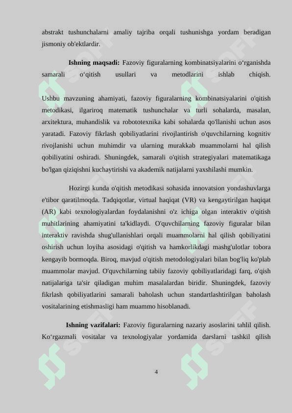 FAZOVIY FIGURALARNING KOMBINATSIYALARINI O'QITISH METODIKASI 4