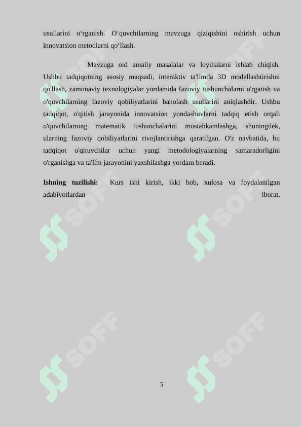FAZOVIY FIGURALARNING KOMBINATSIYALARINI O'QITISH METODIKASI 5