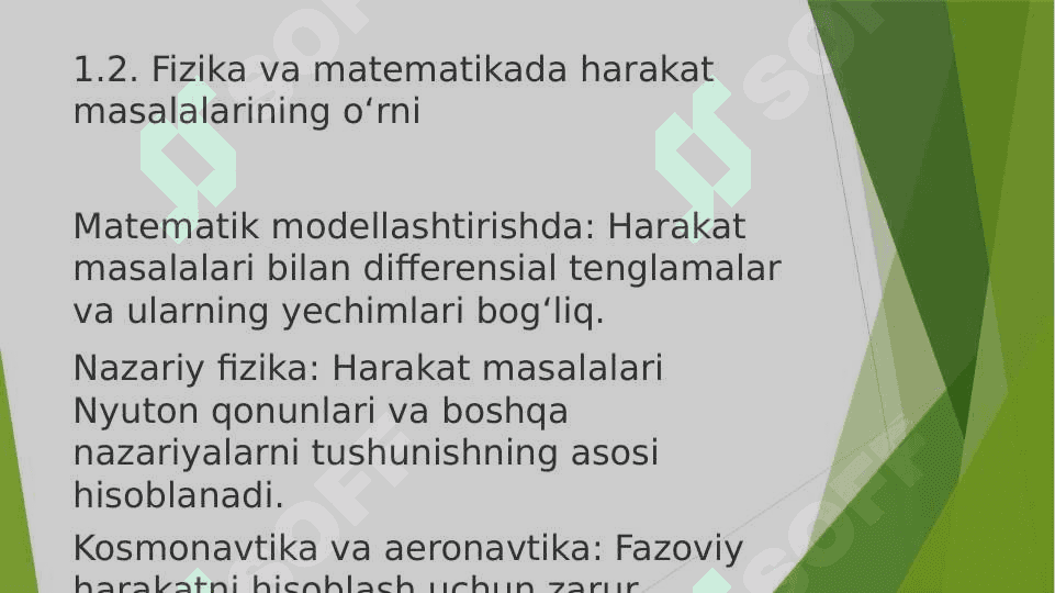 HARAKATGA DOIR MASALALAR 6
