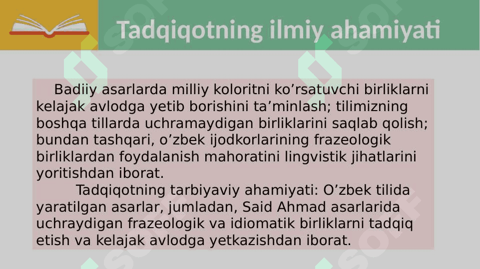 Said Ahmad asarlarida frazeologik va idiomatik birliklar tadqiqi 4