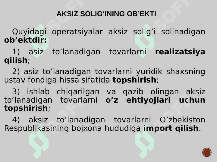 Aksiz solig’i 7