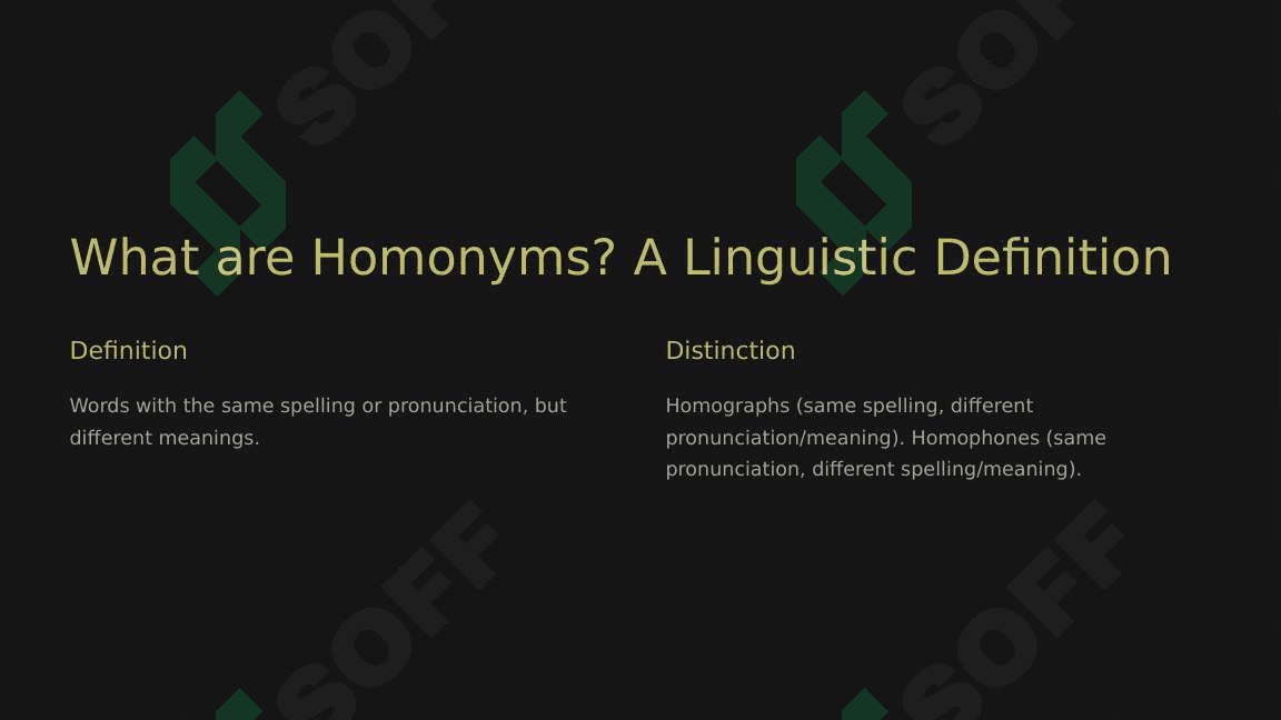 Homonyms in Modern English A Linguistic and Practical Perspective 2