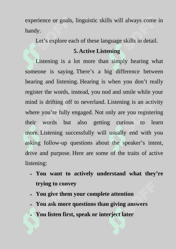 Four basic language skills listening, speaking, reading and writing 4