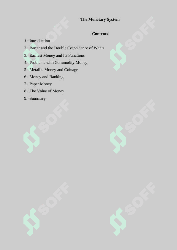The Monetary System 2