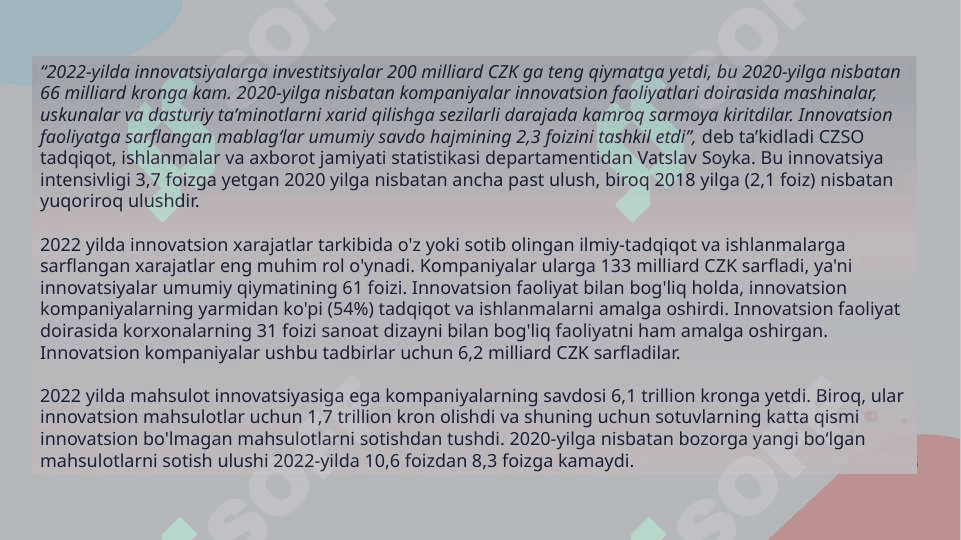 Chexiya davlatning inovatsiya  muhitimi tahlili 8