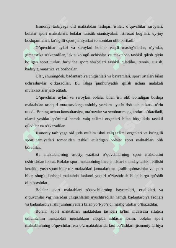 MAKTABDAN TASHQARI JIMONIY TARBIYA  ISHLARI VA ULARNI TASHKIL ETISH 5