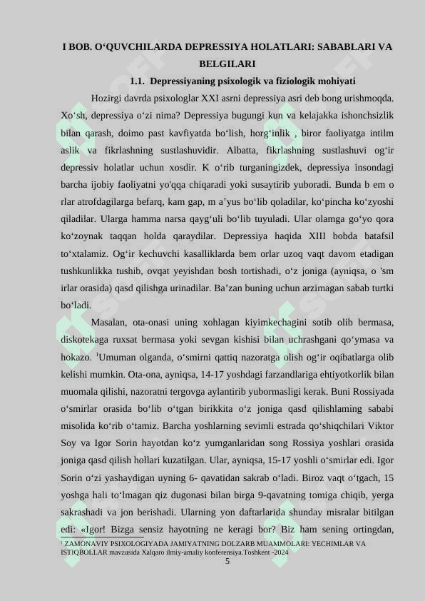 O‘quvchilarda depressiya holatlarini aniqlash va psixologik yordam ko‘rsatish 5