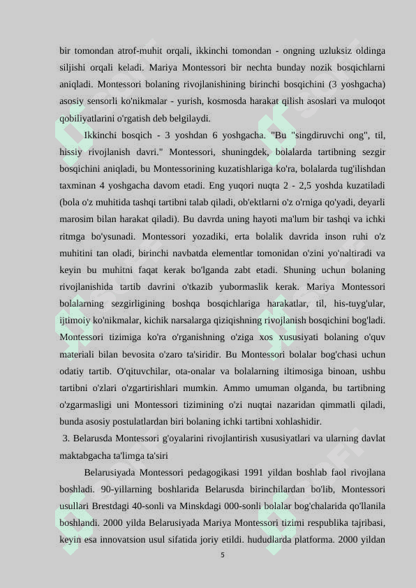 Maktabgacha taʼlim muassasalarida Mariya Mantisoriy metodikasi 5