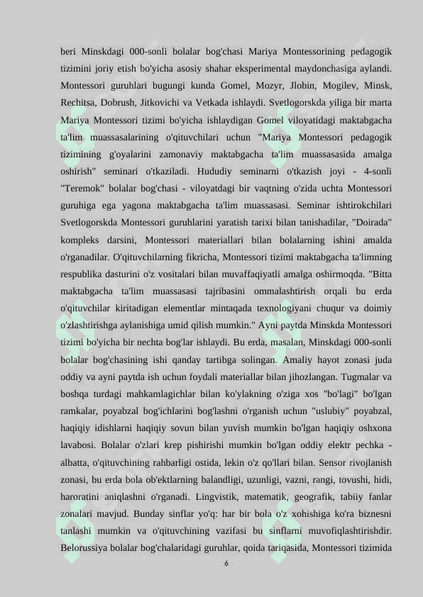 Maktabgacha taʼlim muassasalarida Mariya Mantisoriy metodikasi 6