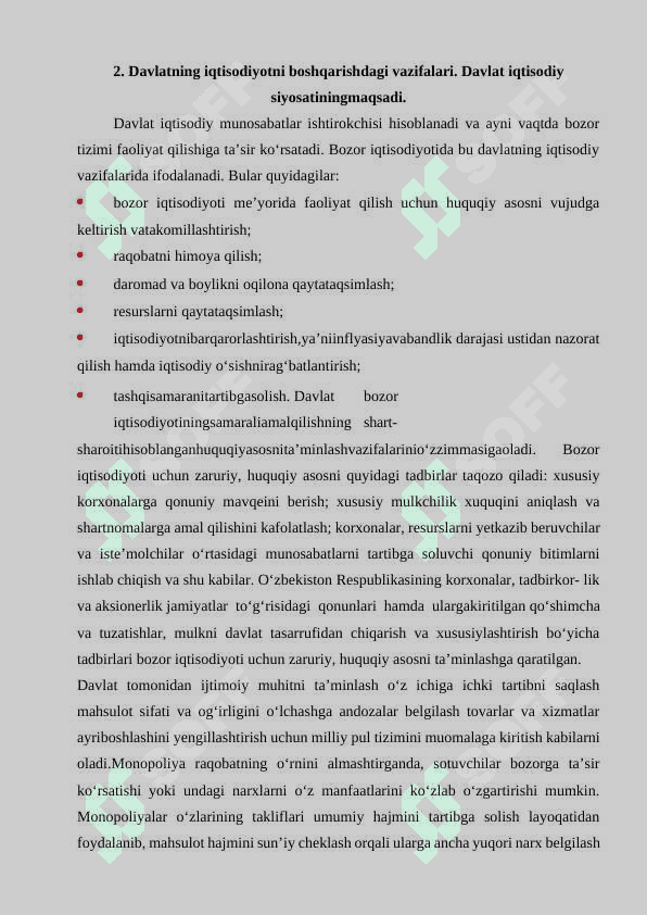 Iqtisodiy rivojlanishni ta’minlashda davlaning roli 6