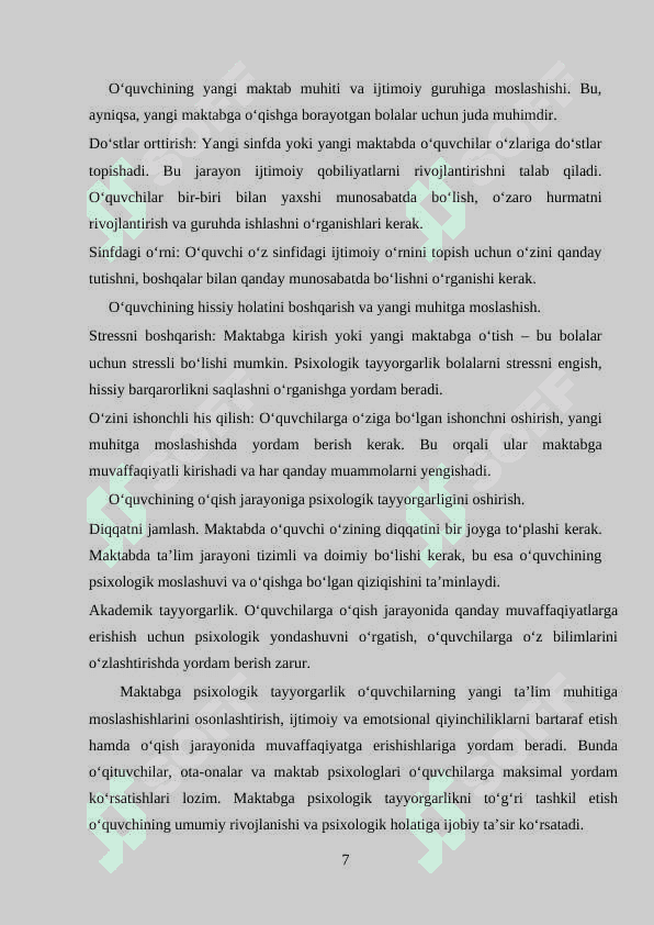 O‘quvchilarda xatti-harakat muammolarini tahlil qilish va bartaraf etish usullari 7