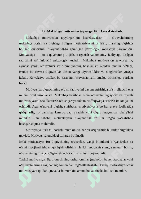 O‘quvchilarda xatti-harakat muammolarini tahlil qilish va bartaraf etish usullari 8