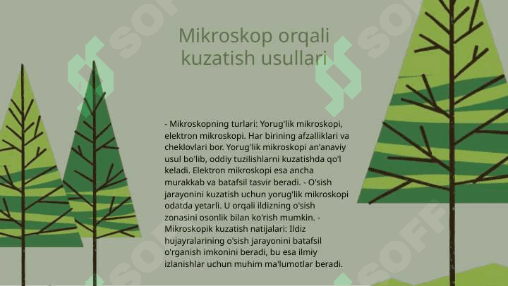 Ildizning o'sish qismini aniqlash usulli 4