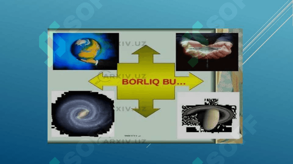 Borliq falsafasi (ontologiya) 3