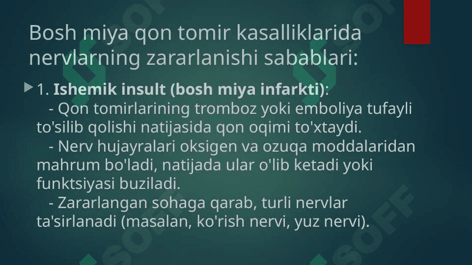 Bosh miya qon tomir kasalliklarida bosh miya nervlarining zararlanishi 3