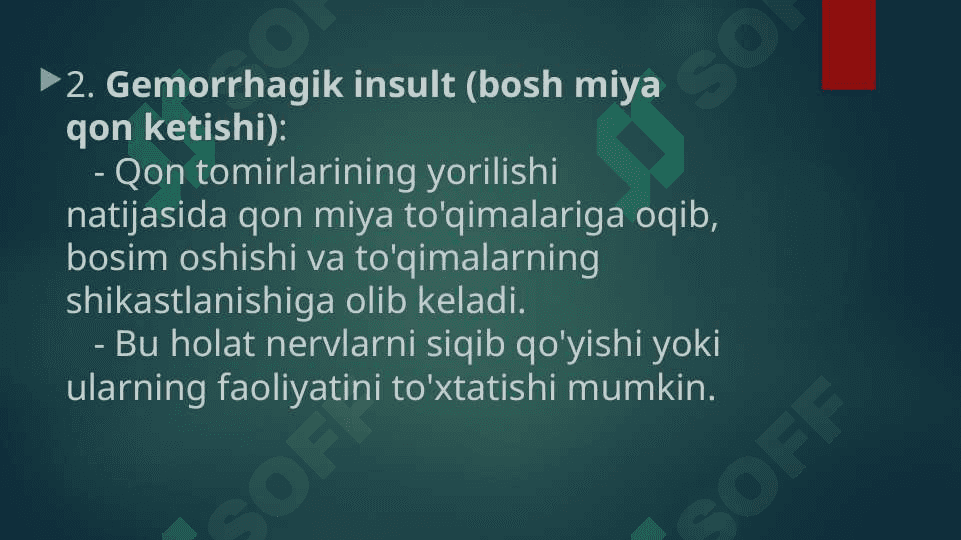 Bosh miya qon tomir kasalliklarida bosh miya nervlarining zararlanishi 5