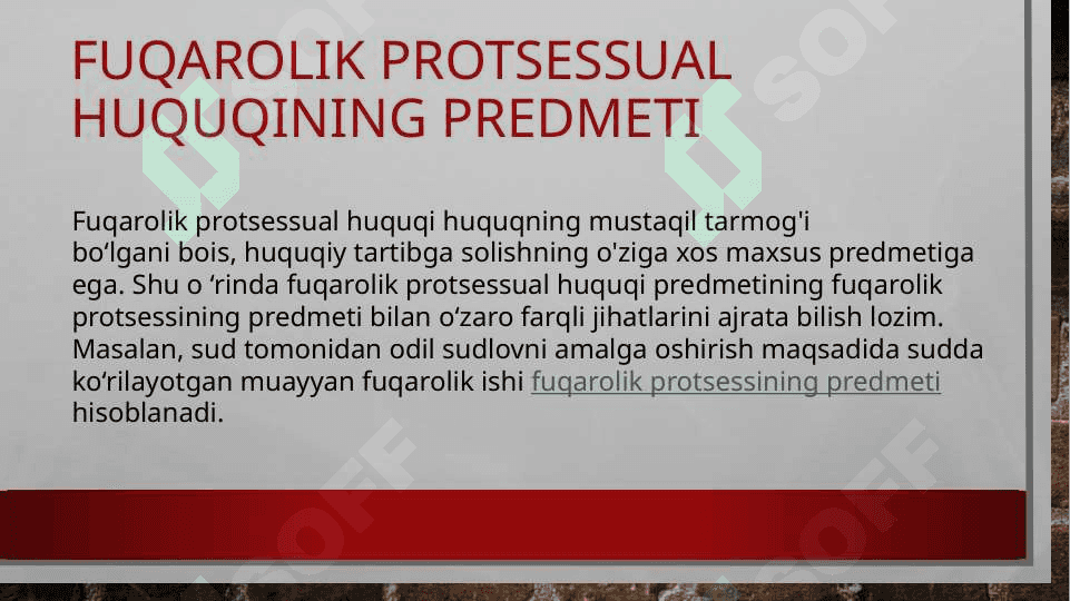 Fuqarolik protsessual huquqi 2