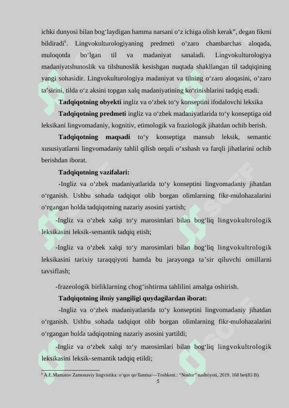 “INGLIZ VA O‘ZBEK TILLARIDA “WEDDING/TO‘Y” KONSEPTINING LINGVOKULTROLOGIK TADQIQI” 4