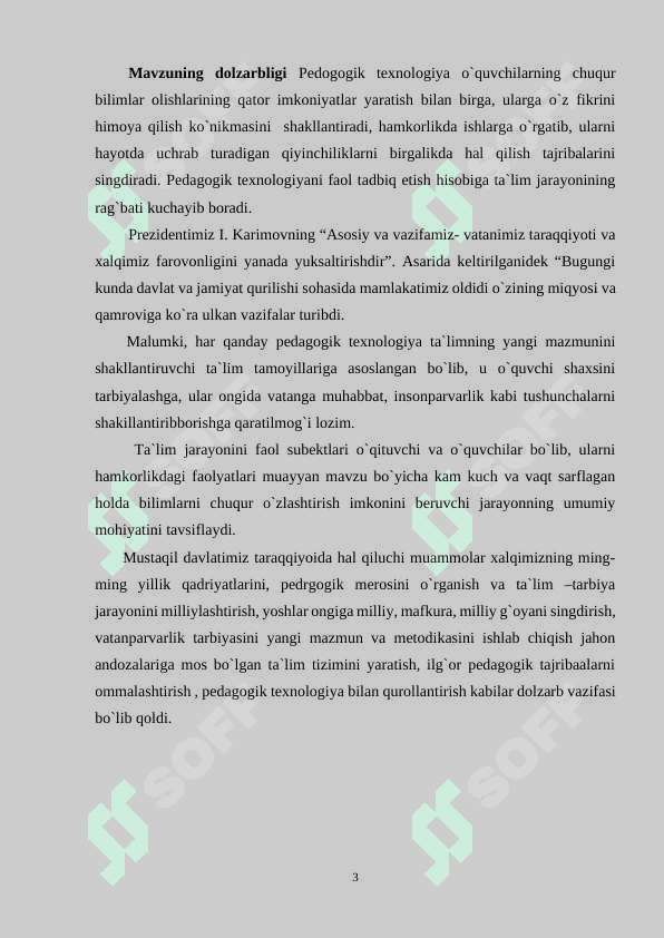 ZAMONAVIY TA`LIMDA YANGI PEDAGOGIK TEXNALOGIYALARDAN FOYDALANISH. 3