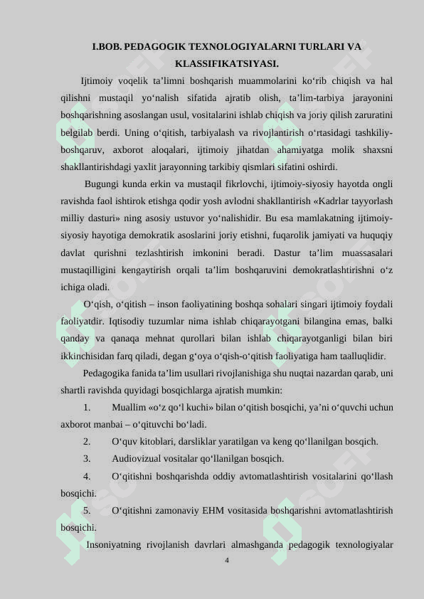 ZAMONAVIY TA`LIMDA YANGI PEDAGOGIK TEXNALOGIYALARDAN FOYDALANISH. 4