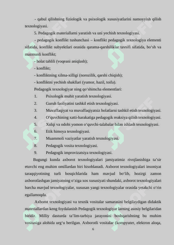 ZAMONAVIY TA`LIMDA YANGI PEDAGOGIK TEXNALOGIYALARDAN FOYDALANISH. 6
