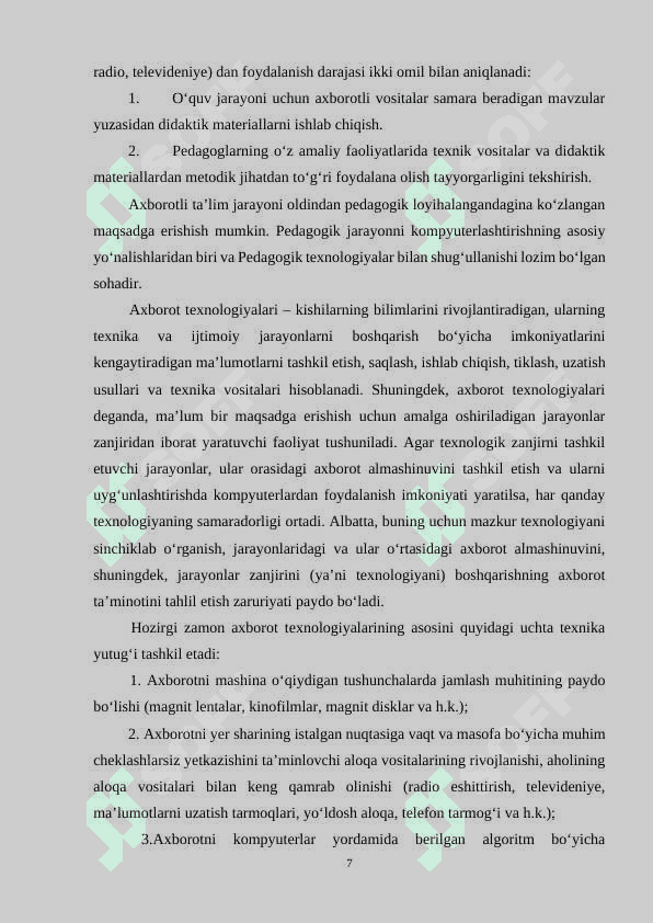 ZAMONAVIY TA`LIMDA YANGI PEDAGOGIK TEXNALOGIYALARDAN FOYDALANISH. 7